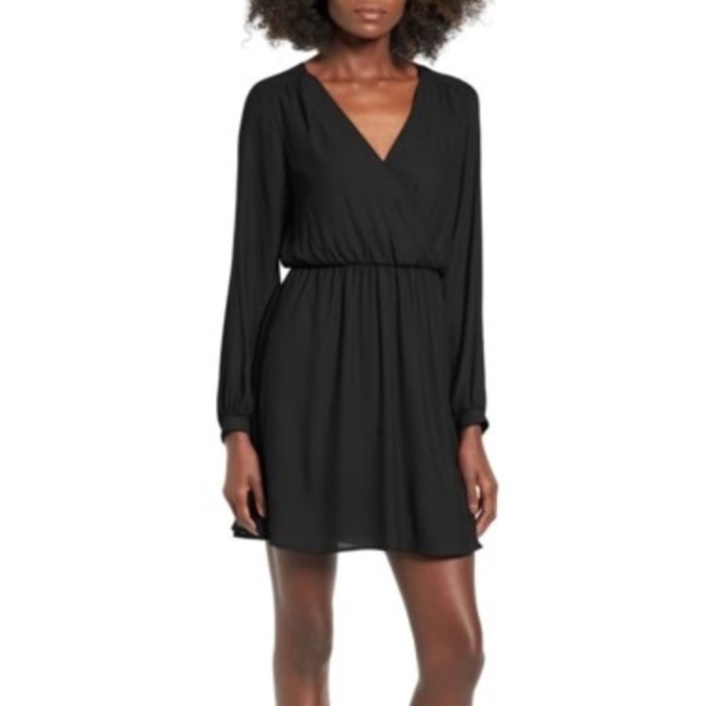 Lush Emma Surplice Skater Dress